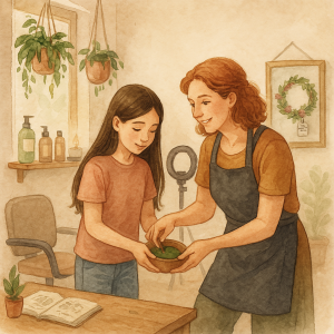 Transmission et passion : accueillir une stagiaire en salon holistique